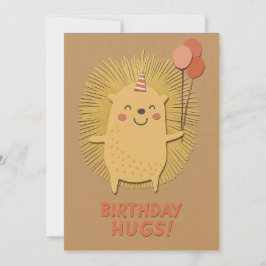 Birthday Hugs Hedgehog Card