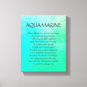 Birthstone de água-marinha - canvas de arte do