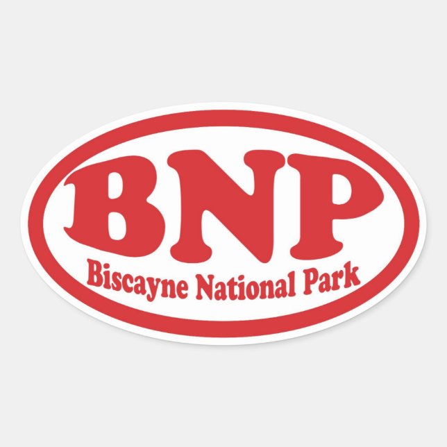 Biscayne National Park - adesivo de oval vermelho (Frente)
