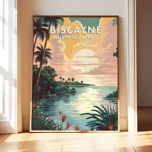 Biscayne National Park Poster Art Print, Retro Nat (Criador carregado)