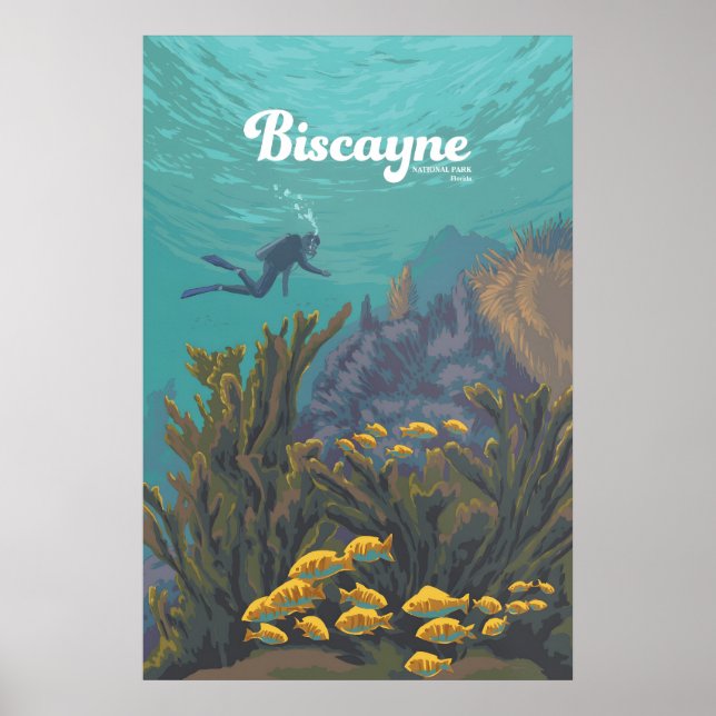 Biscayne National Park Travel Poster (Frente)