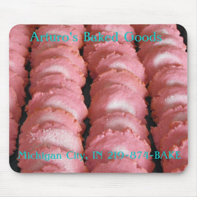 Biscoito cor-de-rosa Mousepad (Frente)