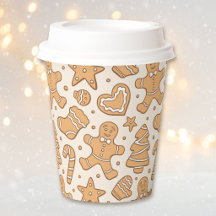 Biscoitos de Homem de Gengibre Natal Bege Neutro