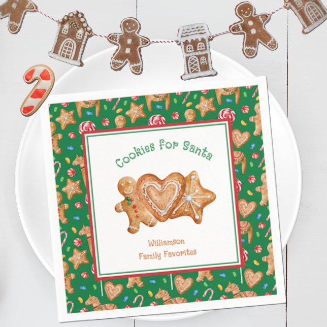 Biscoitos de Natal para Papai Noel Guardanapos Ver (Criador carregado)