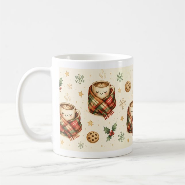 Biscoitos de Padrão de Canecas de Cacau Sonolento  (Esquerda)