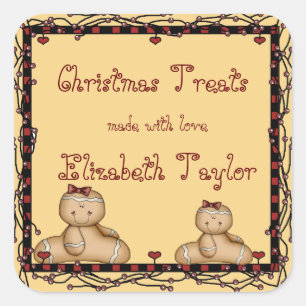 Biscoitos do Natal, etiqueta do pão-de-espécie d