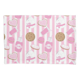 Biscoitos & Leite Listras Rosa e Branco Meninas