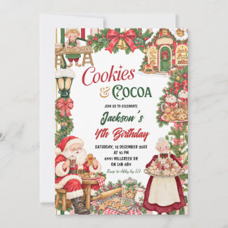 Biscoitos Tema Natal & Convite de Aniversário de C