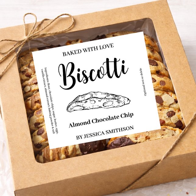 Biscotti Personalizado Caseiro rótulo BIS001cp (Criador carregado)