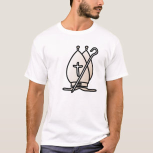 Bishop branco Camisa da xadrez