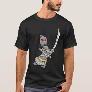 Bishop T-shirt da xadrez do guerreiro de Ninja