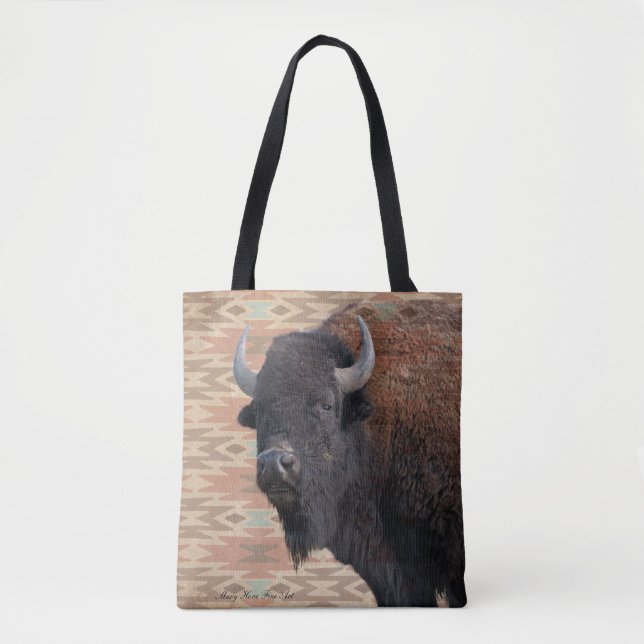 Bison Blanket Tote Bag (Frente)