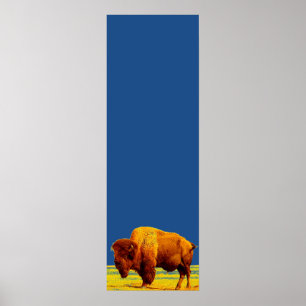Bison Buffalo American Art Poster