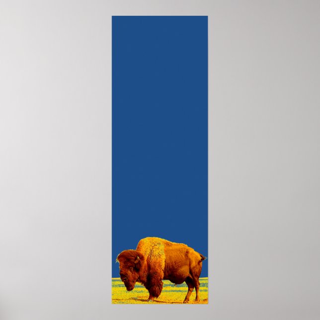 Bison Buffalo American Art Poster (Frente)