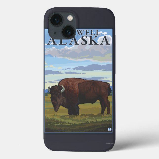 Bison Scene - Fairwell, Alaska (Verso)