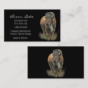 Bisonte preto elegante, cartão de visita do búfa