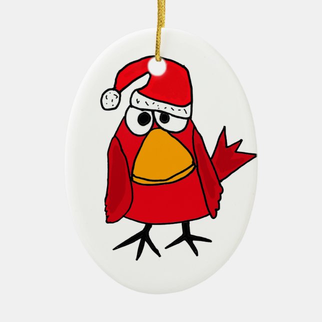 BJ enfeites de natal cardinais vermelhos do (Frente)