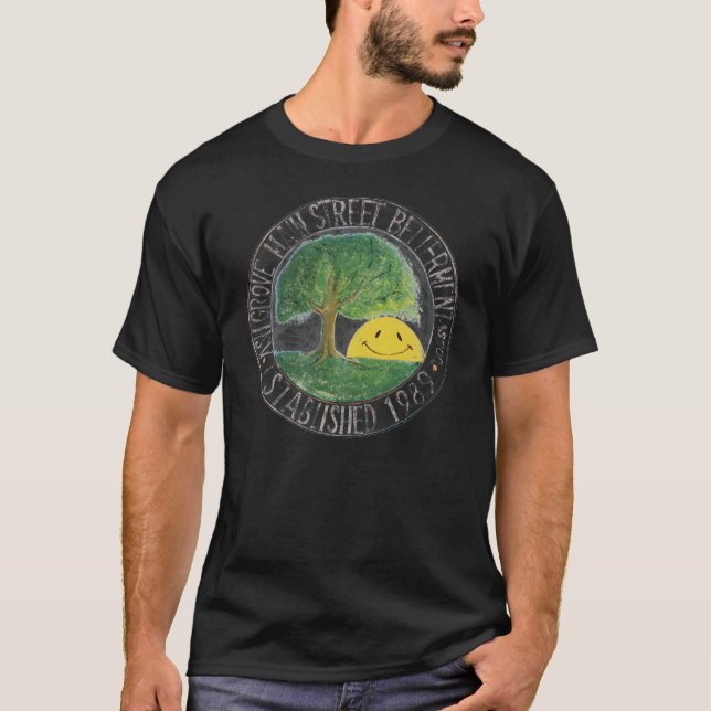 Bkgrnd do branco da camisa do sinal do bosque da (Frente)