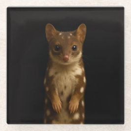 Black 4 Luxe Glass coaster, Sweet Quoll