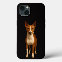 Black 4 Luxe iPhone 13, Classy Basenji Dog