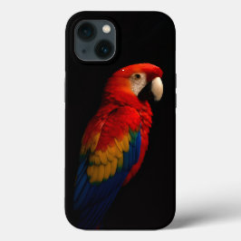 Black 4 Luxe iPhone 13, Escarlet Parrot Elegance