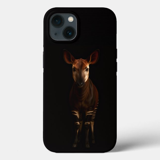 Black 4 Luxe iPhone 13, Forest Okapi (Verso)