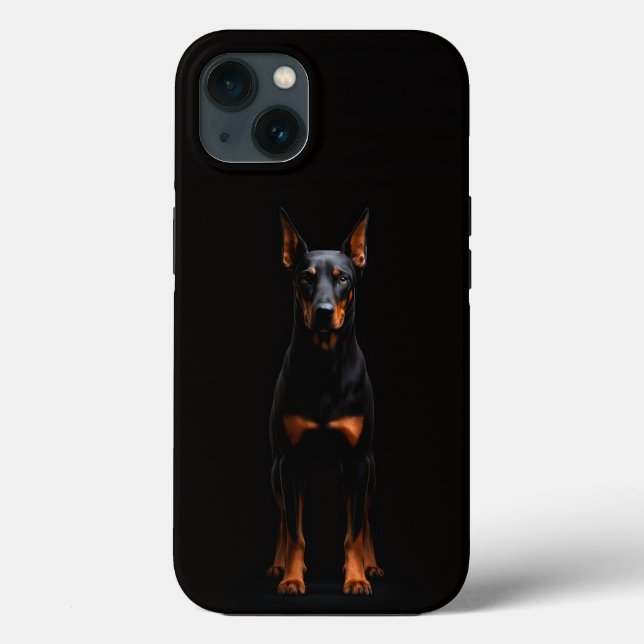 Black 4 Luxe iPhone 13, Guardião Dobermann (Verso)