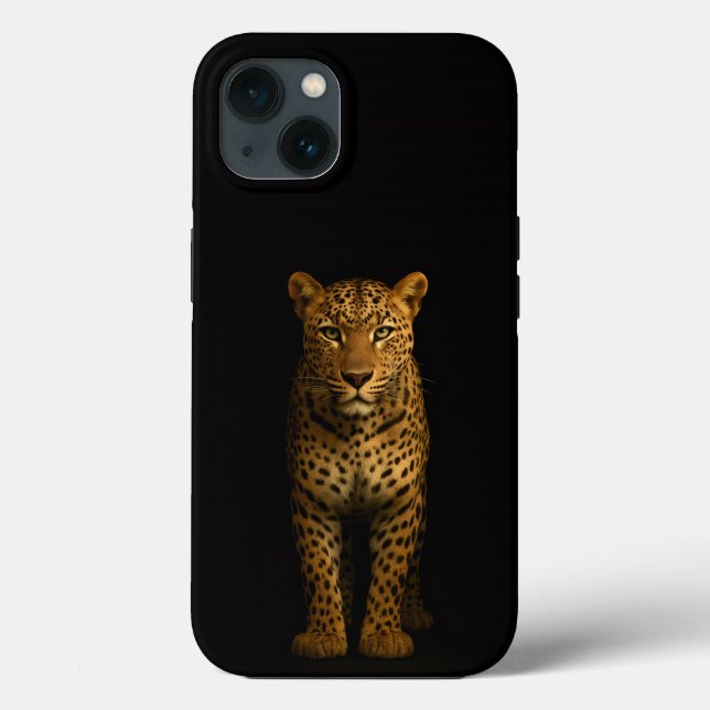 Black 4 Luxe iPhone 13, Majestic Leopard (Verso)