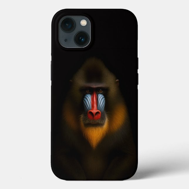 Black 4 Luxe iPhone 13, Mandrill Monkey (Verso)