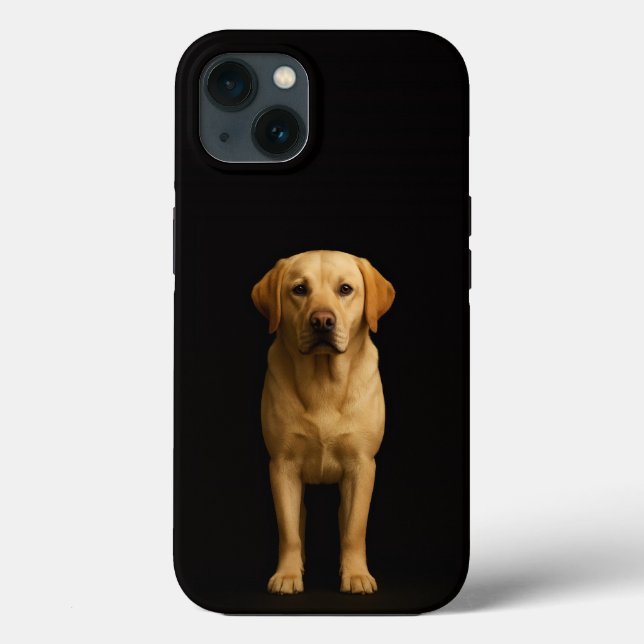 Black 4 Luxe iPhone 13, Minimalist Labrador (Verso)