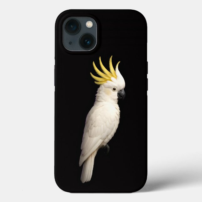 Black 4 Luxe iPhone 13, Sulphur Crested Cockatoo (Verso)