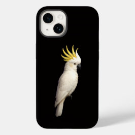 Black 4 Luxe iPhone 14 Case-Mate, Crested Cockatoo