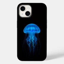 Black 4 Luxe iPhone 14 Mate, Água-Viva Neon Azul