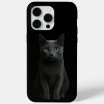 Black 4 Luxe iPhone 15 Pro Max, Russian Blue Cat