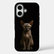 Black 4 Luxe iPhone 16 Mate, Sphynx Cat