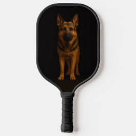 Black 4 Luxe Pickleball Paddle, German Shepherd