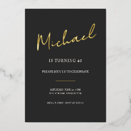 Black and Gold 40th Birthday Celebration