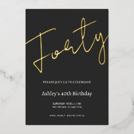 Black and Gold 40th Birthday Celebration
