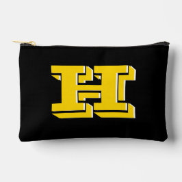 Black and Gold Collegiate Color Style Monogram