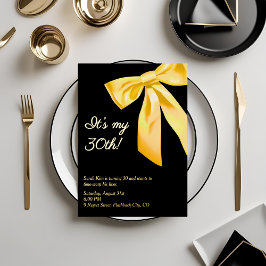 Black and Gold Foil "É o meu 30!" Elegante Glam