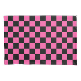 Black and pink checkerboard pattern