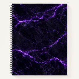 Black and Purple Marble Spiral Notebook