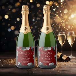 Black and Silver Glitter New Year's Eve Party