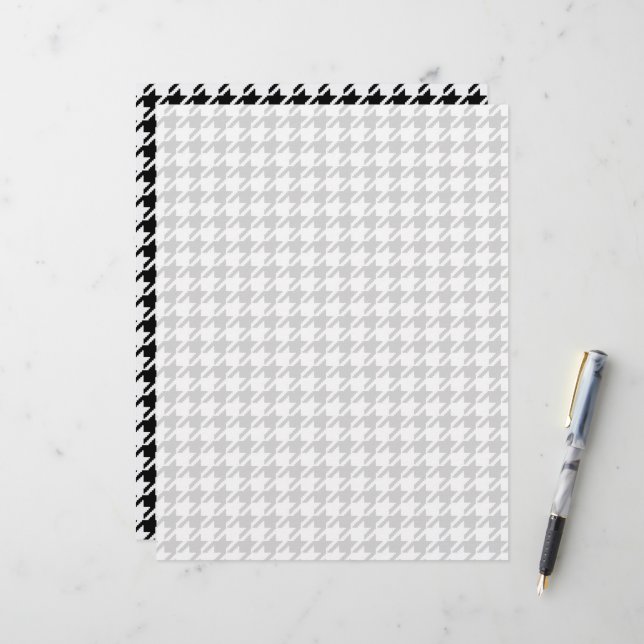 Black and White Houndstooth by Shirley Taylor (Frente/Verso In Situ)