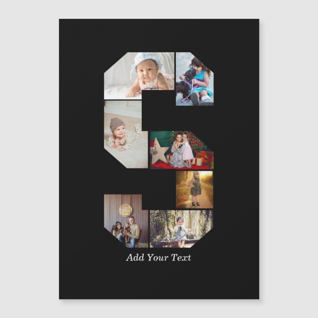 Black and White Letter S Photo Collage (Frente)