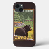 Black Bear in Forest - Mount Hood, Oregon