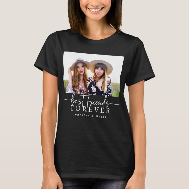 Black Best Friends Forever T-Shirt (Frente)