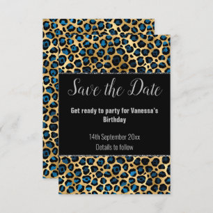 BLACK BLUE LEOPARD SALVE A DATA RSVP