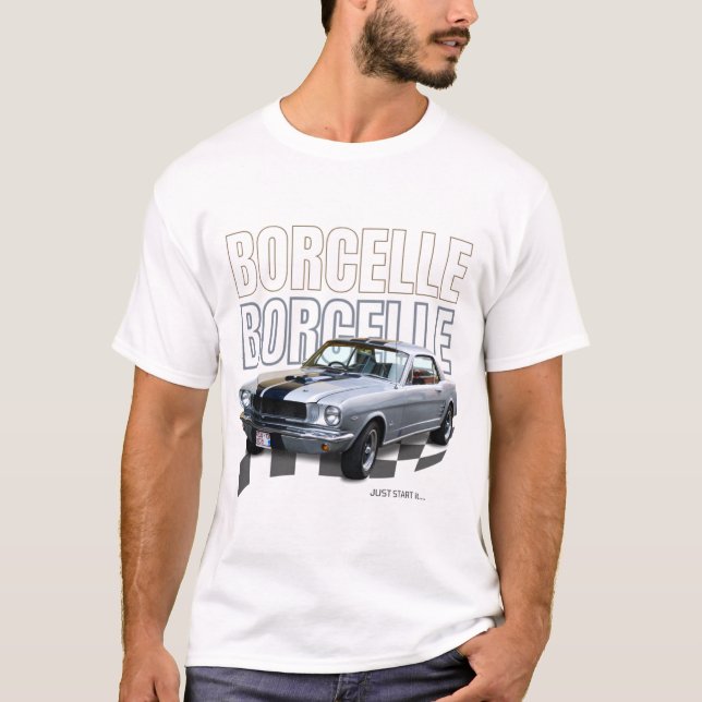 Black Bold Retro Car T-Shirt (Frente)
