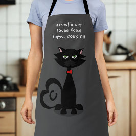 Black Cat Adora Cozinha Personalizada Engraçada Co